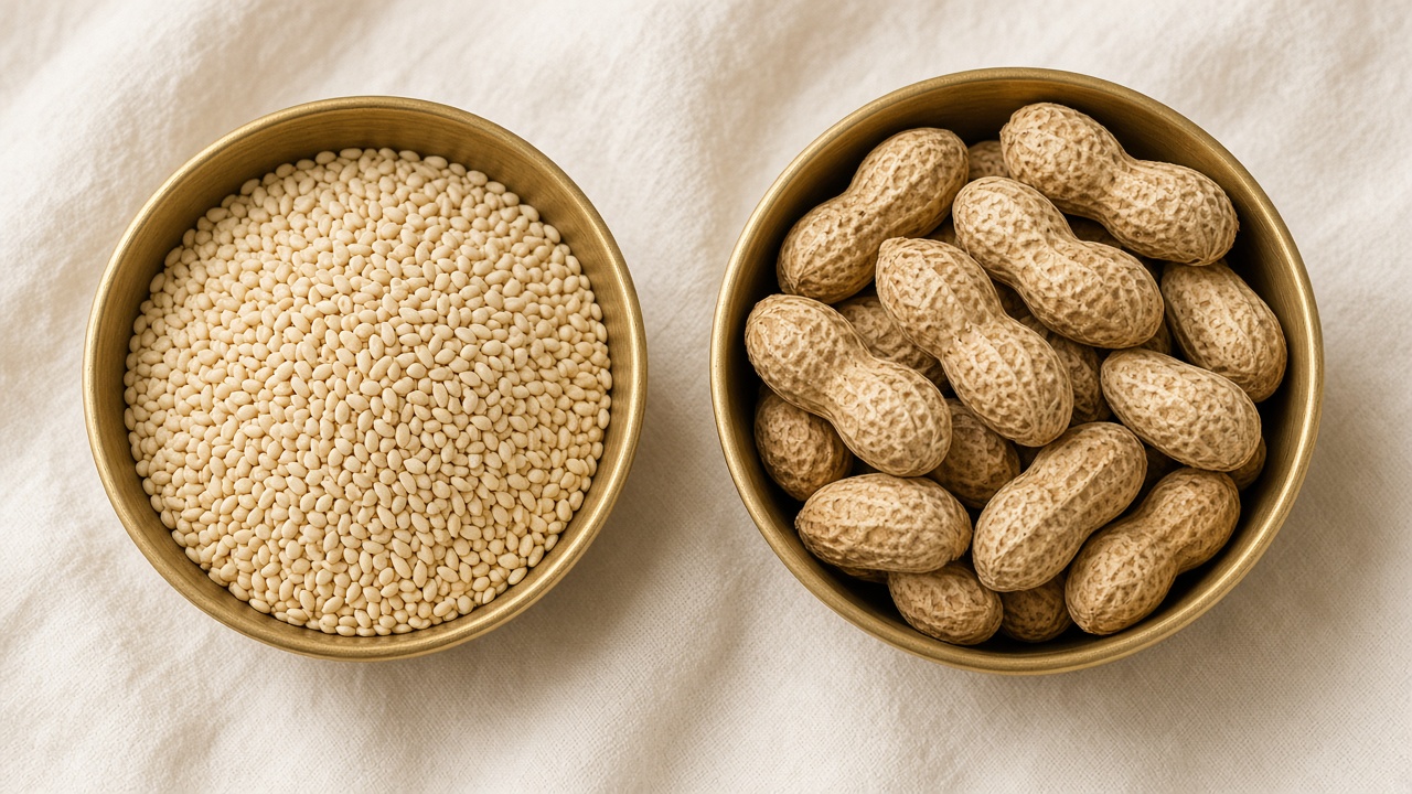 Sesame and groundnut are quoted to oil and purity