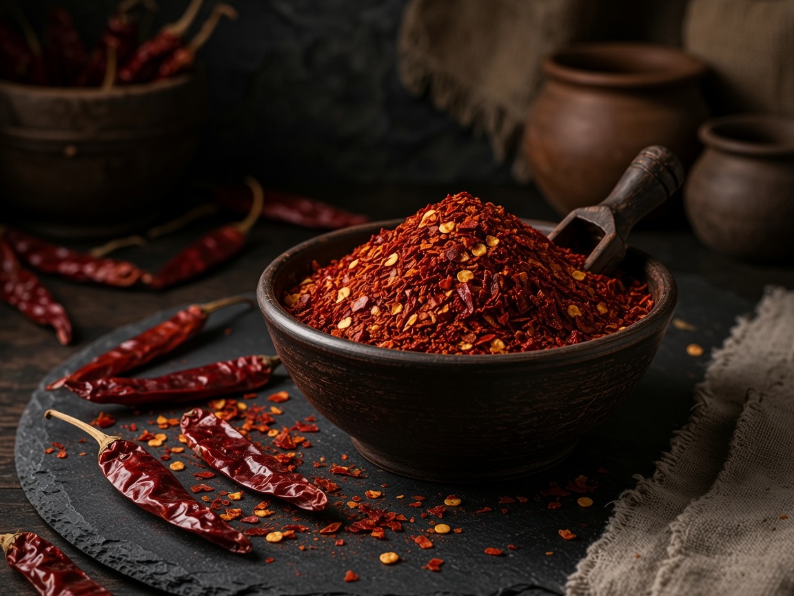 Red chilli — Crushed flakes