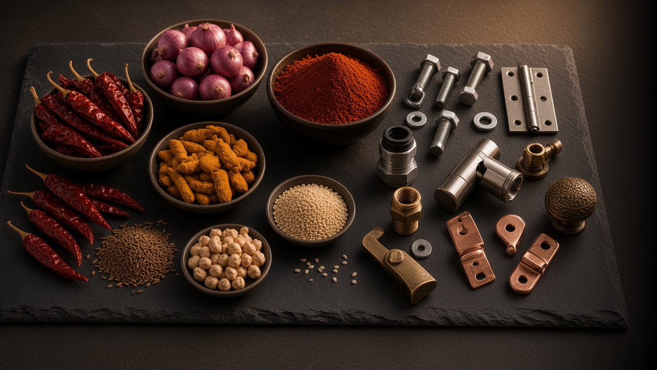 Agro commodities and industrial hardware from Jamnagar